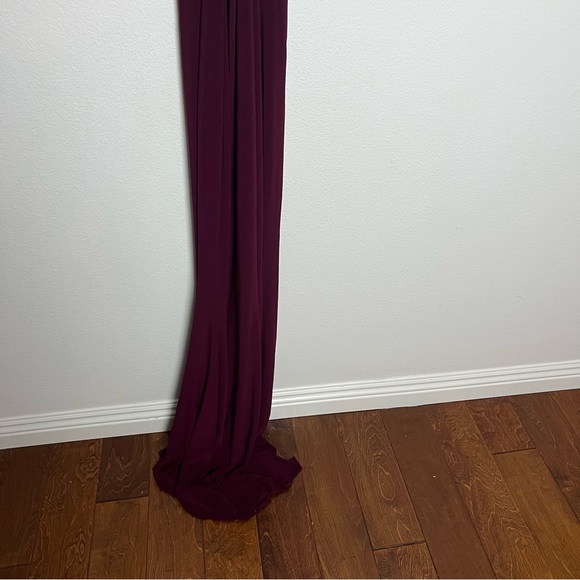 NEW Norma Kamali x Revolve Low Back Slip Mermaid Fishtail Gown in Plum (flawed) - Picture 9 of 9